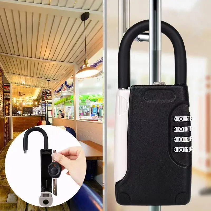 

No Installation Mini Password Key Lock Box, Portable Anti-Theft Security Storage Safe Box for Construction Decoration