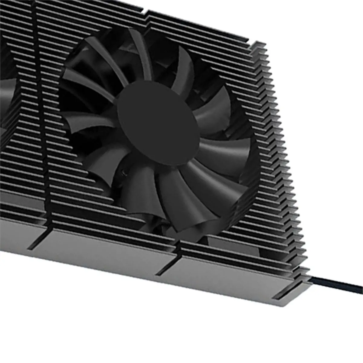 [AC18 Digital]/Aluminum GPU Backplate with 70mm 4Pin PWM Cooling Fan Heatsink for Gaming Graphics Card Silent