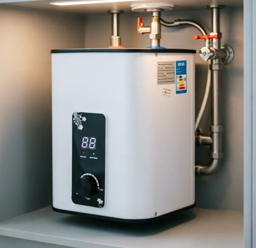 Image of 1500W Elektrischer Durchlauferhitzer, Kleiner Wassererhitzer mit Digitaler Temperaturregelung 32-149 ° F für Unterschrank-Küche und Bad