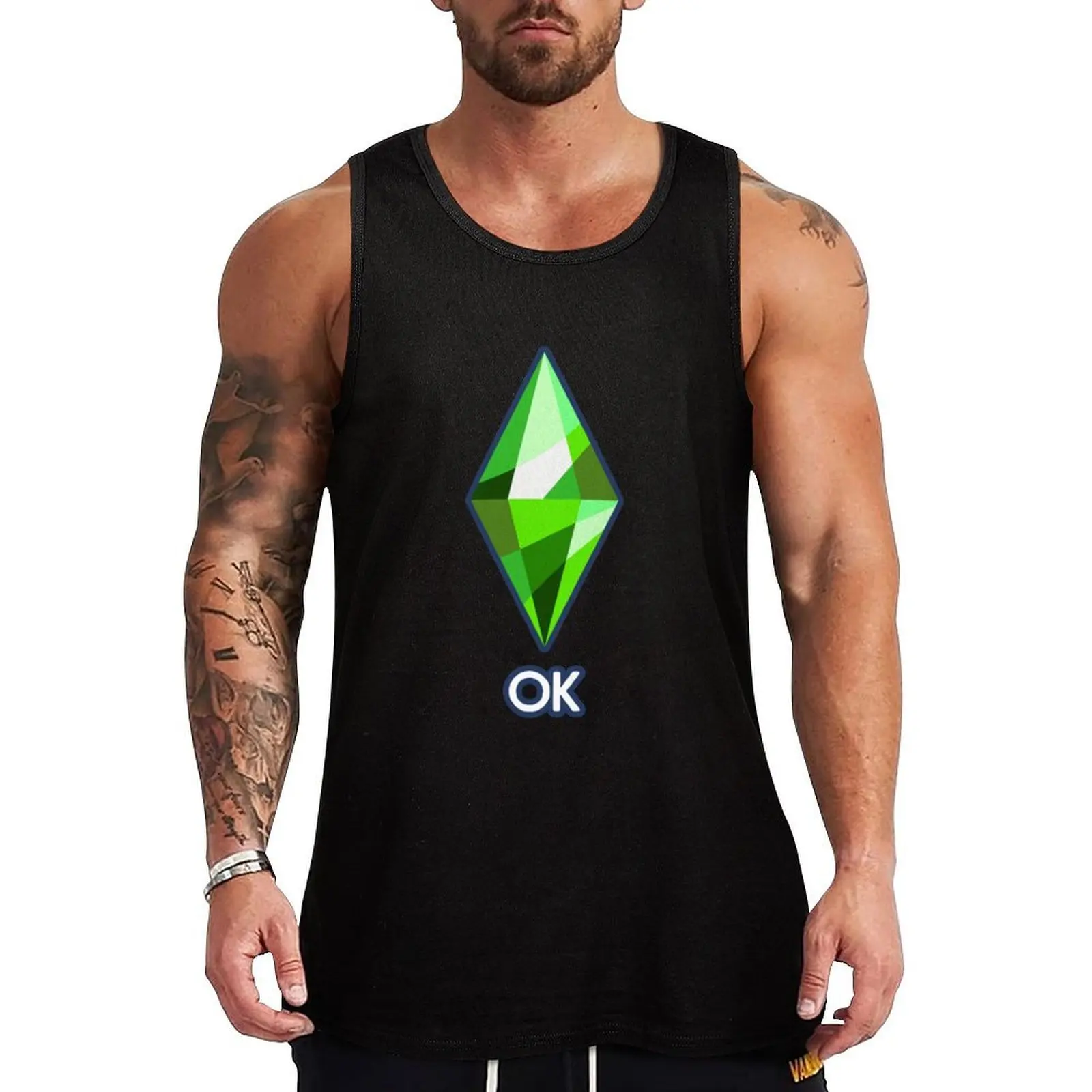 The Sims 4 OK - Loading Screen v2 Tank Top Street Print Tank Top Casual Graphic Sleeveless Tee
