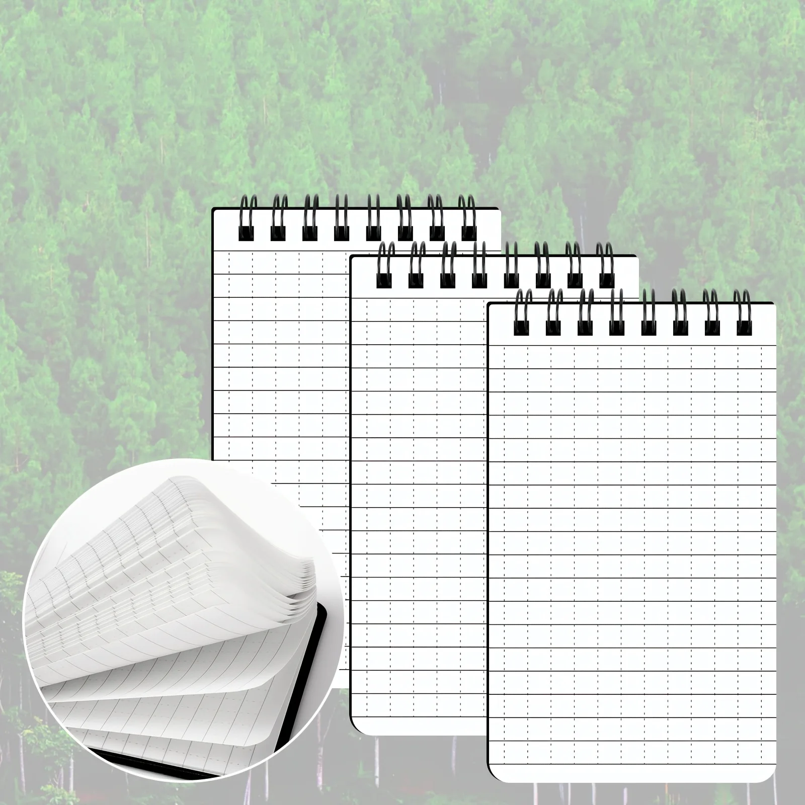 1/2/4/8 Stück Allwetter-wasserdichte Notizbücher mit reißfesten Seiten für Outdoor-Aktivitäten, Reisen, Camping, Büro, Schule – Detail 4