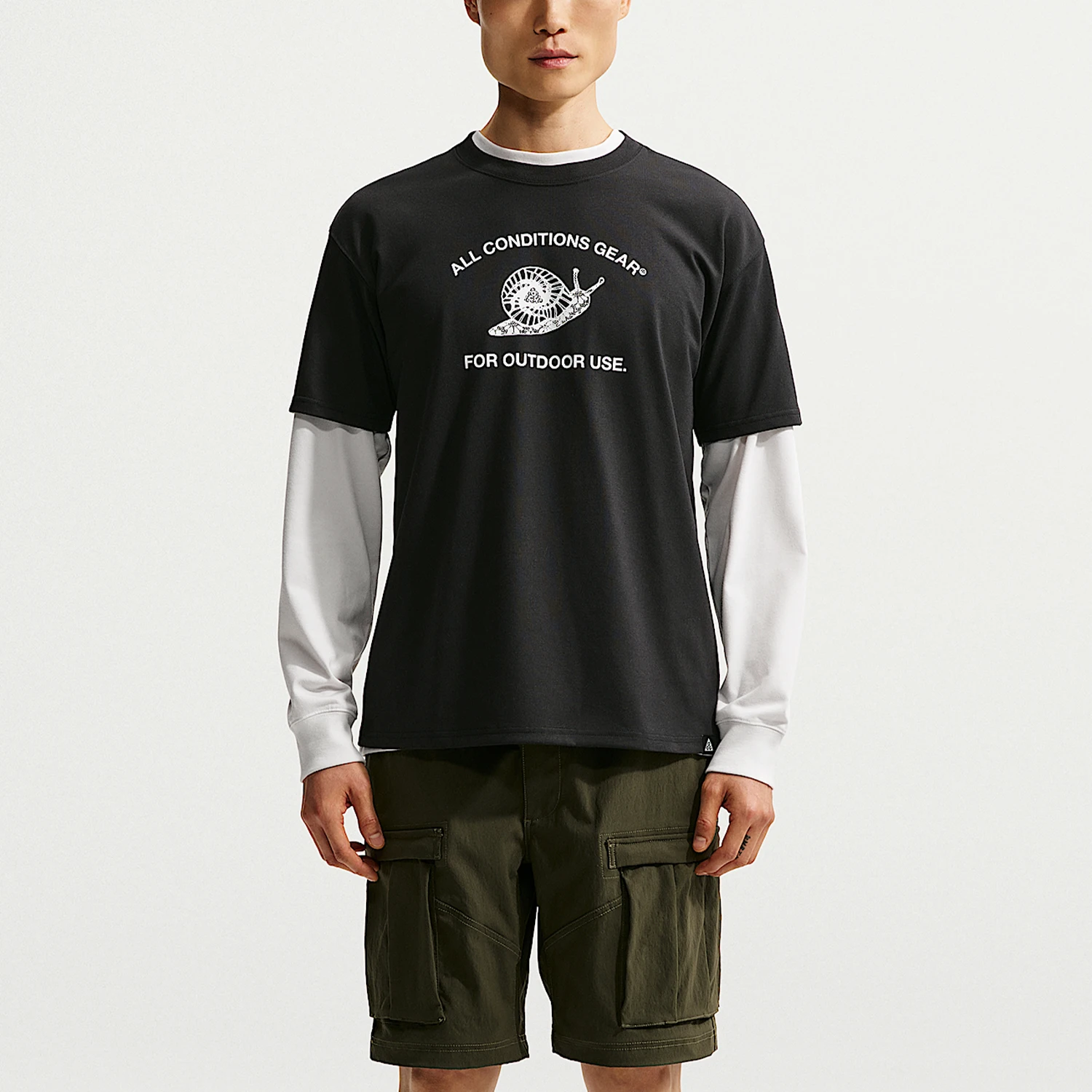 Nike genuine men's letter animal pattern round neck pullover short sleeved T-shirt IM6180-010
