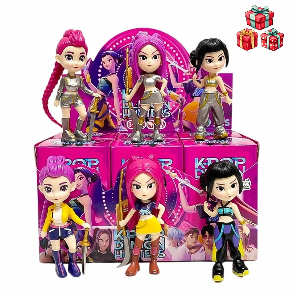 حار أنيمي KPop شيطان الصيادين دمية لعبة من الفينيل رومي ميرا زوي شخصية الفينيل قناع صندوق أعمى حلية لعبة هدية الكريسماس