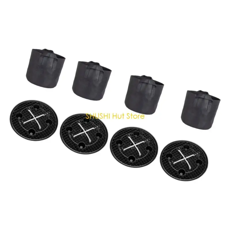 قم بتعبئة أطباق النباتات البيئية لأكياس النمو سعة 5 جالون لتسليط الضوء على قدرة الري التلقائي D57B #2