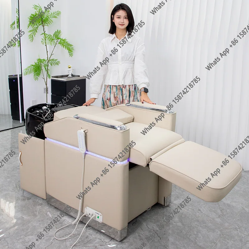 

Electric lift shrinkage shampoo bed barber shop hair salon special hair salon massage chair ceramic basin