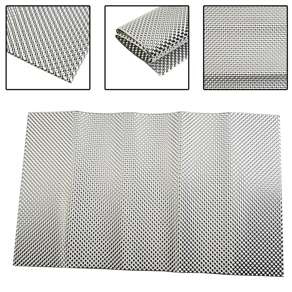 Tubo de escape del colector de turbina Escudo térmico de aluminio en relieve Placa de aluminio de aislamiento térmico 300 mm x 500 mm Calor de aluminio en relieve Sh