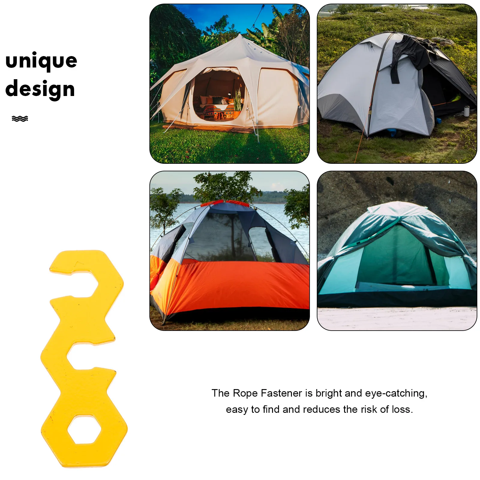 

10pcs Tent Buckles Windproof Adjustable Anti-Slip Fasteners For Camping Outdoor Awnings Caravans Canopy Accessories Wind Rope