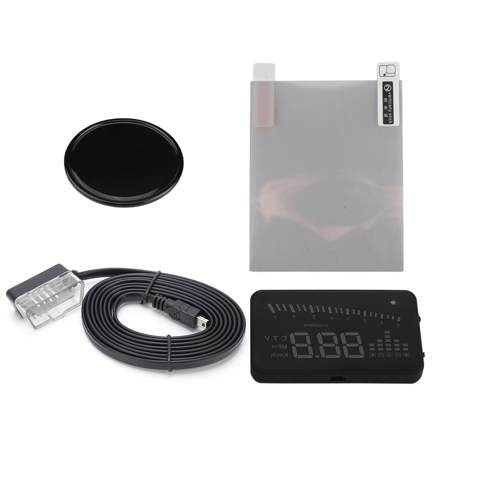 

OBDII HUD Head Up Display Color LED Projector Speed Warning System for Car Trucks