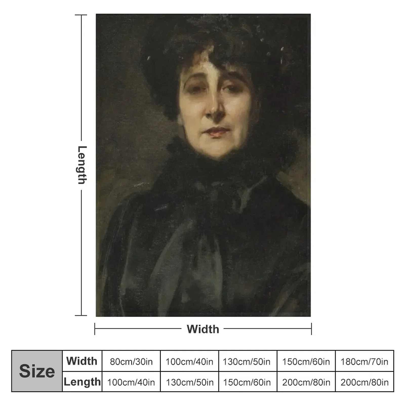 Portrait de Madame Allouard-Jouan (ca. 1884) by John Singer Sargent Throw Blanket Travel Heavy cosplay anime Blankets