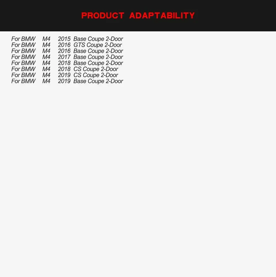 Real Carbon Fiber F82 M4 Rear Wing Spoiler For   2014 - 2019