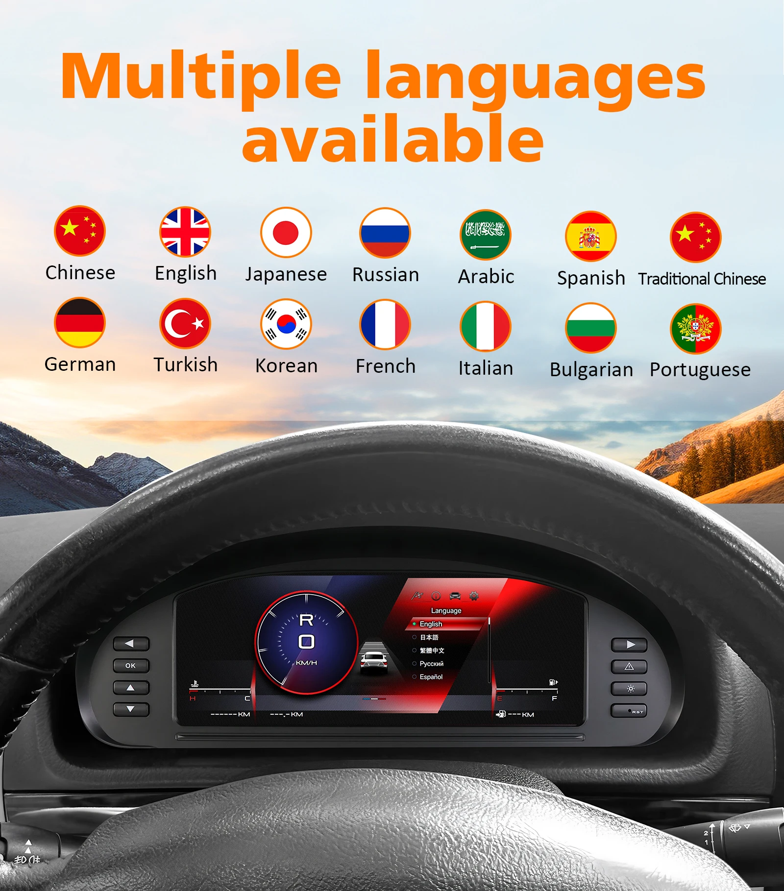 Hizpo Digitales Instrumentencluster für Peugeot 407 407SW 2004-2010 Auto LCD-Armaturenbrett Tachometer Virtuelles Cockpit – Detail 7