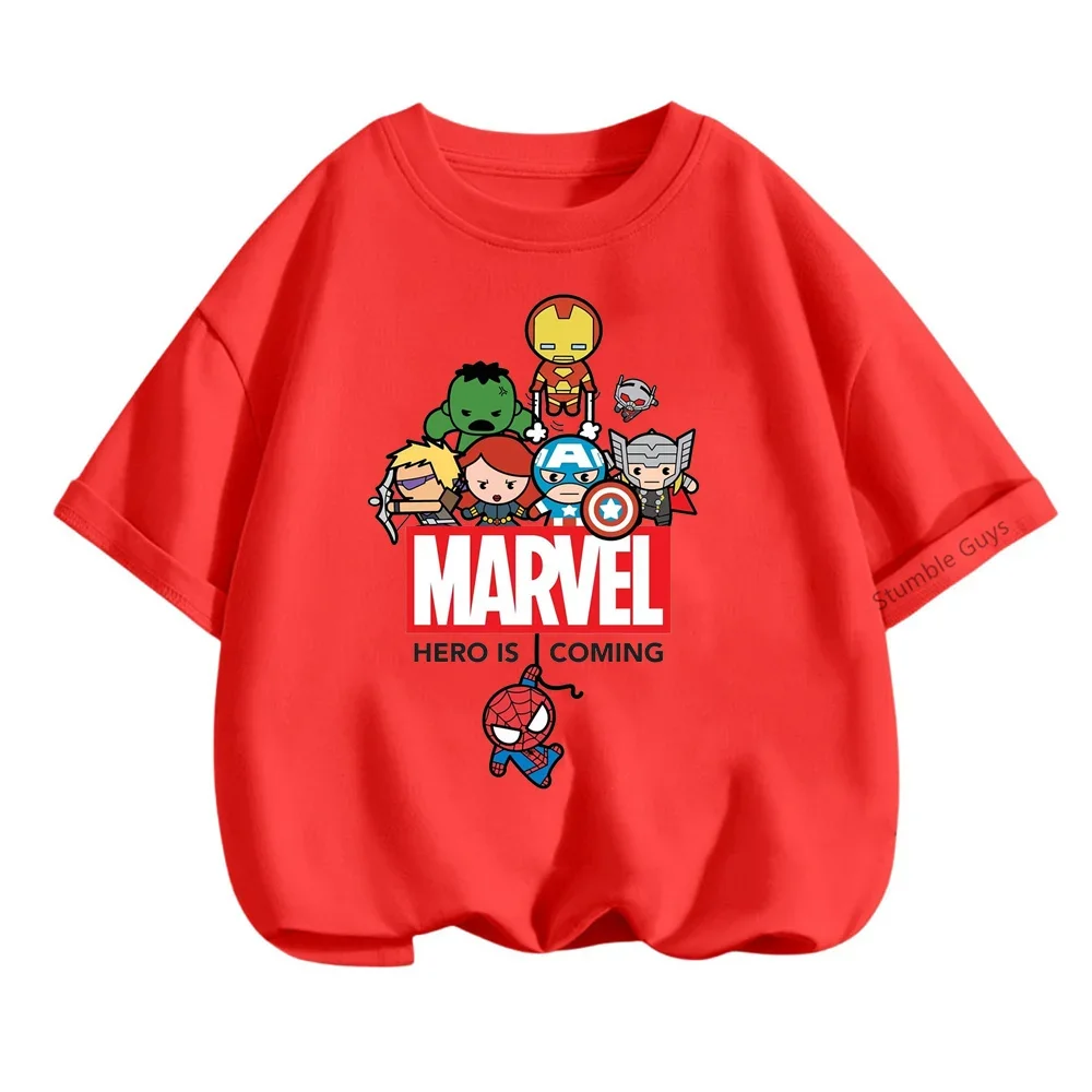 Marvels Child T-Shirts Summer The Avengers Kids T Shirt Children Cartoon Kawaii Casual Clothes Super Hero Top Boy Girl Tee Shirt