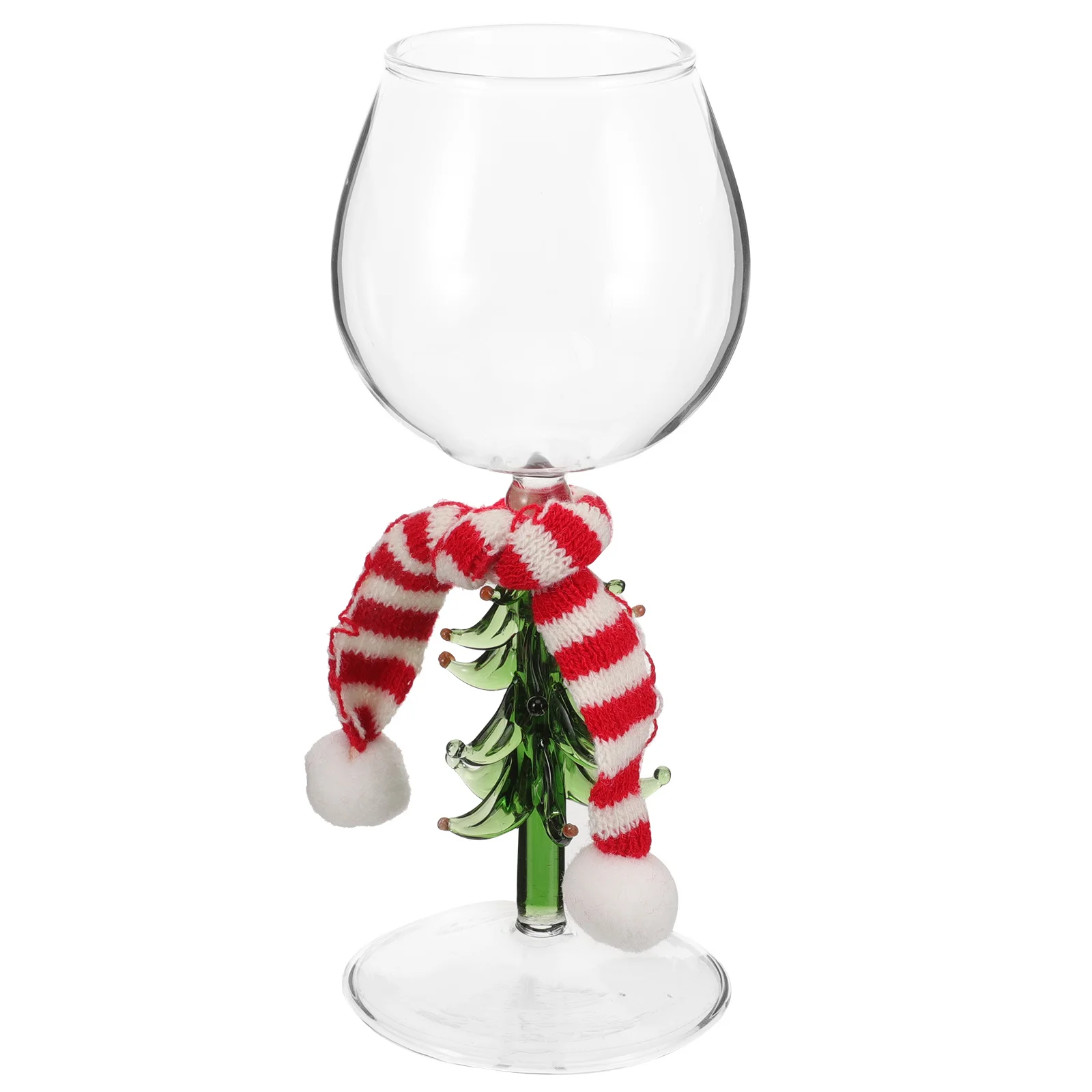 

1Set Christmas Wine Glass Party Goblet Xmas Tree Base Scarf Cocktail Glass for Wine Drinks Party Goblet Cocktail Glasses
