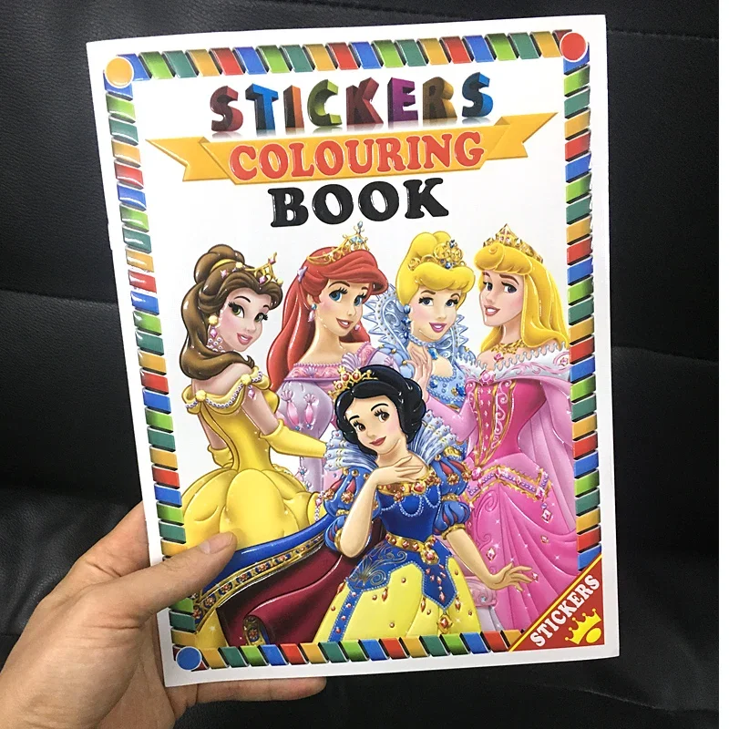 16 Pagina 'S Prinses Meisjes Kleuren Sticker Boek Voor Kinderen Kinderen Coloriage Giet Volwassen Kleuren Schilderen Tekening Verhaal Kleur Boek