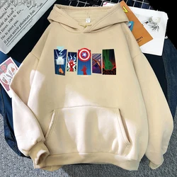 Süper kahraman silah Marvel karikatür Hoodies Mens Disney moda baskı tişörtü sonbahar sıcak polar kapşonlu Hip Hop sokak erkek Hoodie