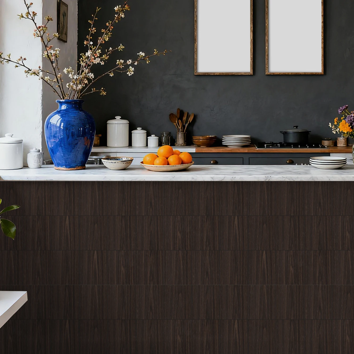 

Wood Grain Self-Adhesive Wall Tiles, Waterproof Peel and Stick Backsplash for Kitchen, Bathroom, Living Room