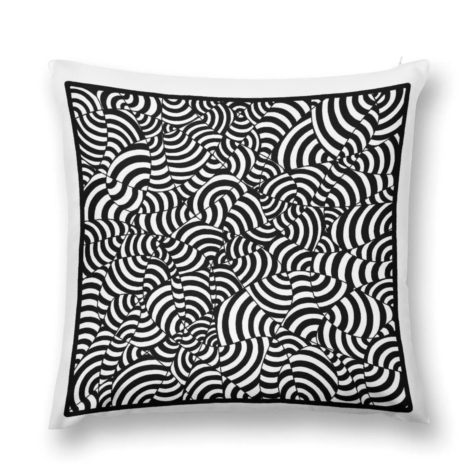 

Black & White Abstract Design Throw Pillow autumn decoration christmas pillow case pillow