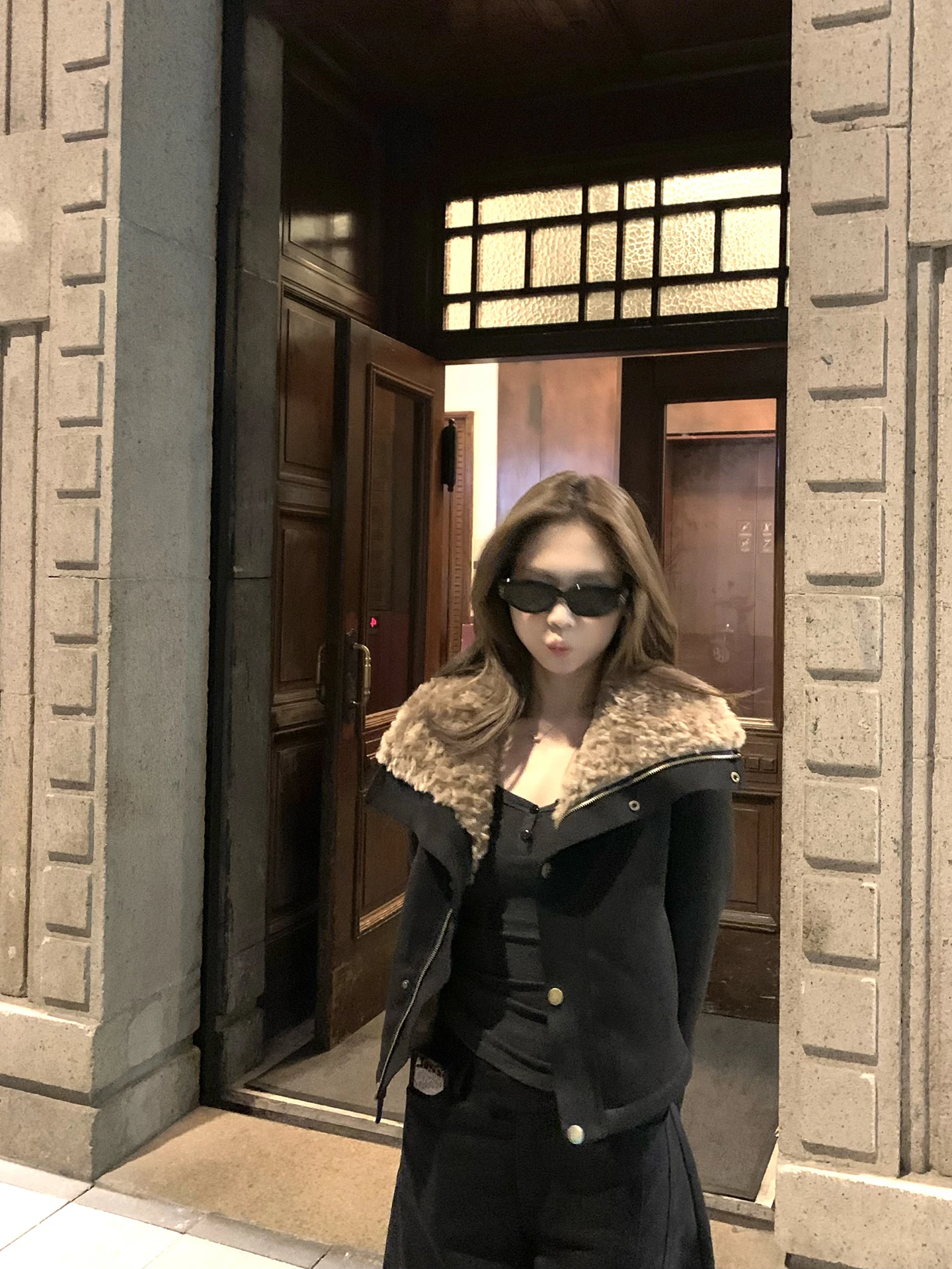 

Женская винтажная куртка Bla с воротником, желтая, ZhiZhi Zzptte Dayu Wanchi, с подкладкой из искусственного меха, дизайн Color Blo