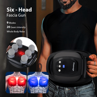 Electric Six-head Fascia Gun High Frequency Vibration Percussion Massage Gun Deep Tissue Massage for Back Leg Neck Shoulder Body