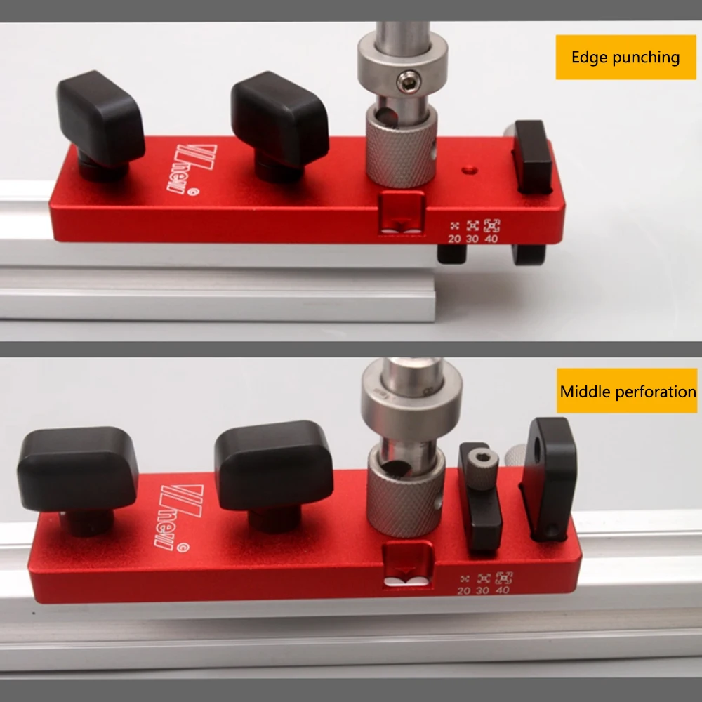 

Aluminum Profile Drill Guide Punch Locator, Single Hole Profile Drill for 2020 3030 4040 2040 Profiles Punching Drilling Tool