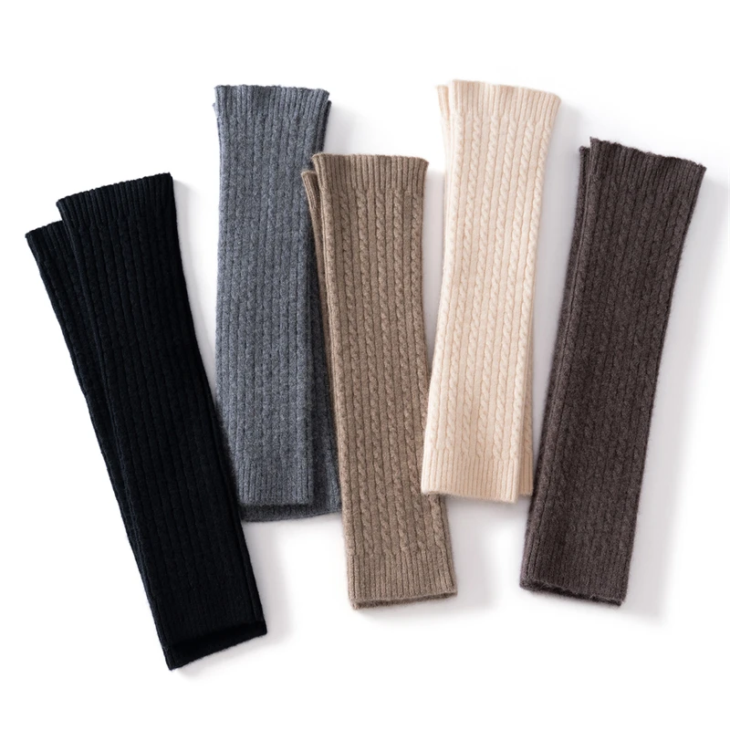 Calentadores de piernas de punto de cachemira clásicos Calcetines calentadores de piernas hasta la rodilla de punto acanalado Medias de mujer Calcetines hasta la rodilla de punto para mayor comodidad