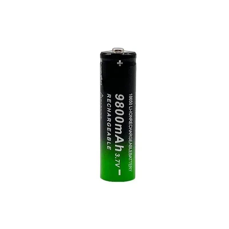 18650 Battery Rechargeable Battery 3.7V 9800mAh Capacity Li-ion Rechargeable Battery for Flashlight Electric Fan Battery+Charger