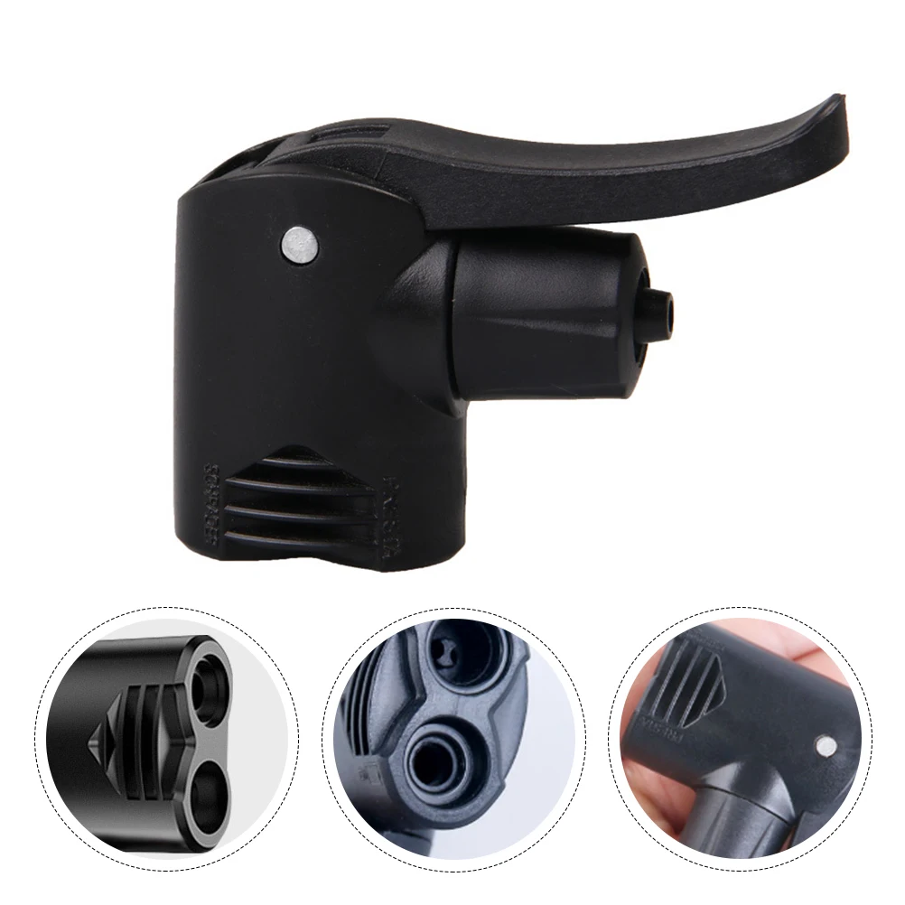 

3 pcs Bike Pump Nozzle Dual Head Adapter for American Britain Valve Convertible Hose Accessories Gas Head Replacement