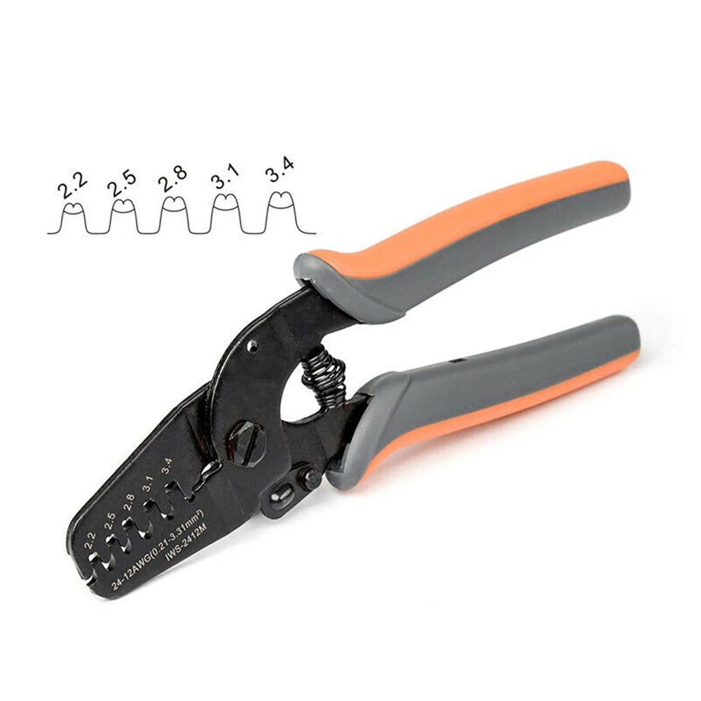 2412M Crimping Pliers Engineered for AWG 24 to 12 Wire Gauges Supporting and Standard U-Terminal Crimping Tasks