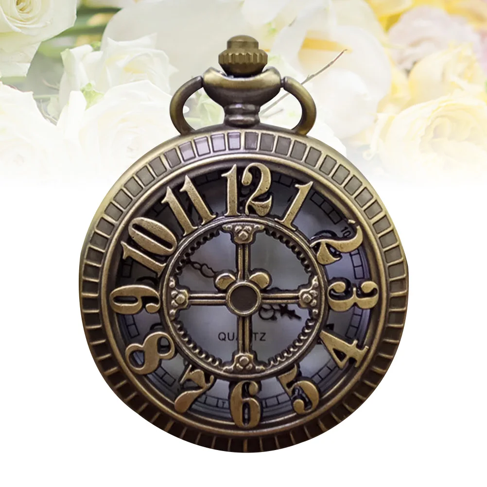 

Digital Hollow Pocket Watch Round Personalized Large Exquisite Detail Lightweight Durable Practical ClothingDecoration
