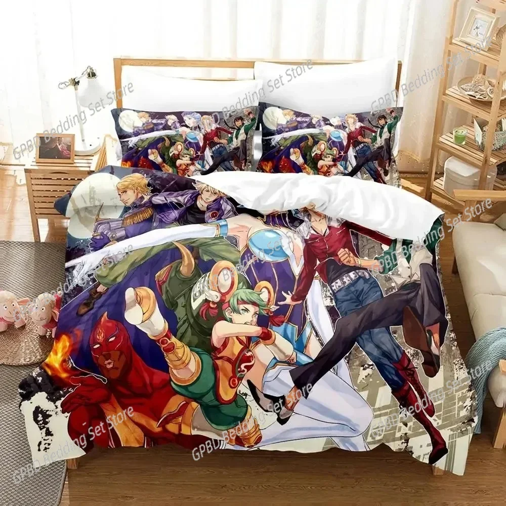 Anime Tiger & Bunny Bedding Set Boys Girls Twin Queen Size Duvet Cover Pillowcase Bed Kids Adult Fashion Home Textileextile