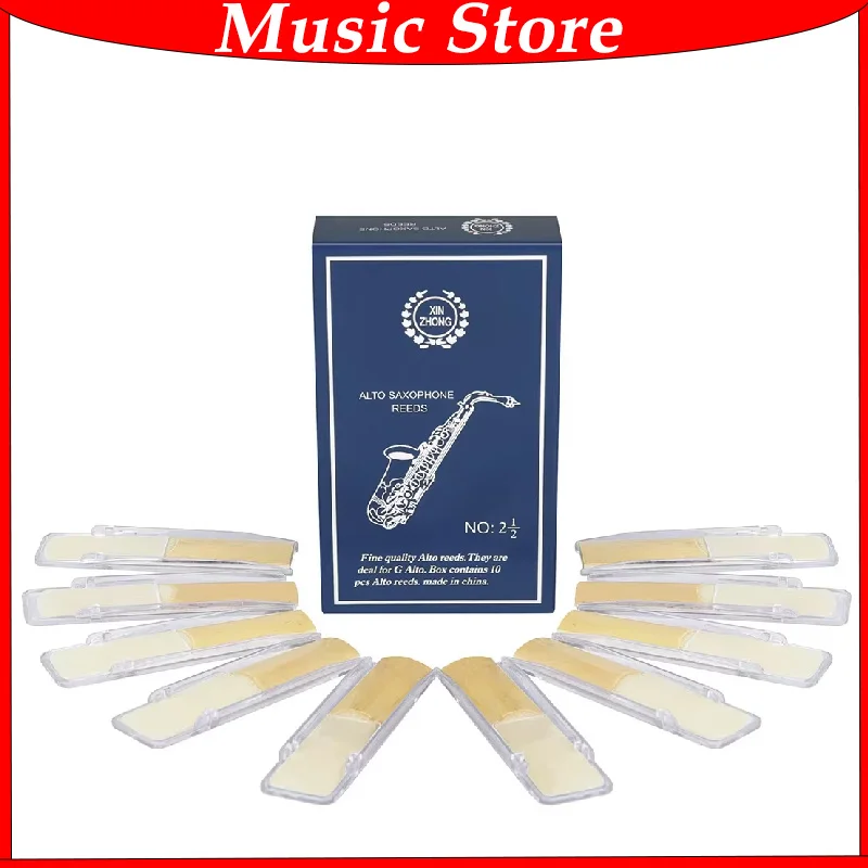 10 Teile/satz Blaue Box Sopran/Alt/Tenor B Flache Saxophon Blätter Hochwertige Klarinette Blatt Bläser Zubehör & Teile