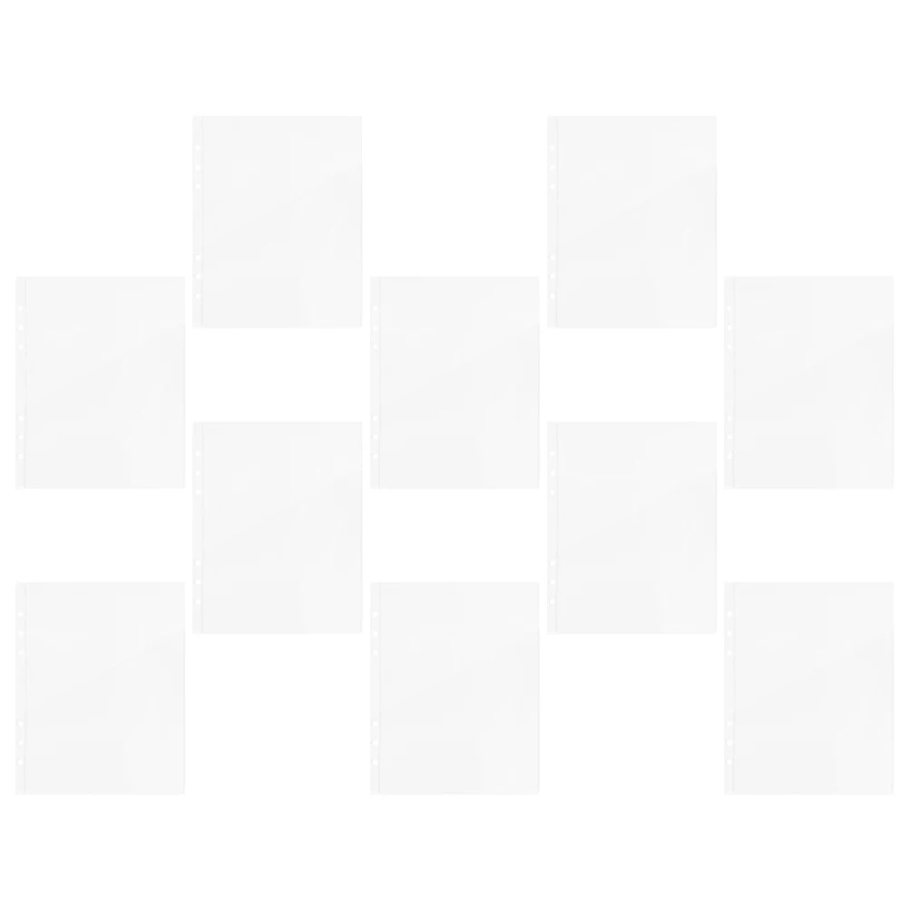 

10pcs A5 Transparent Storage Bag PVC Document Binder with Pockets for Bills Coupons Organizer Notebook Planner Accessories