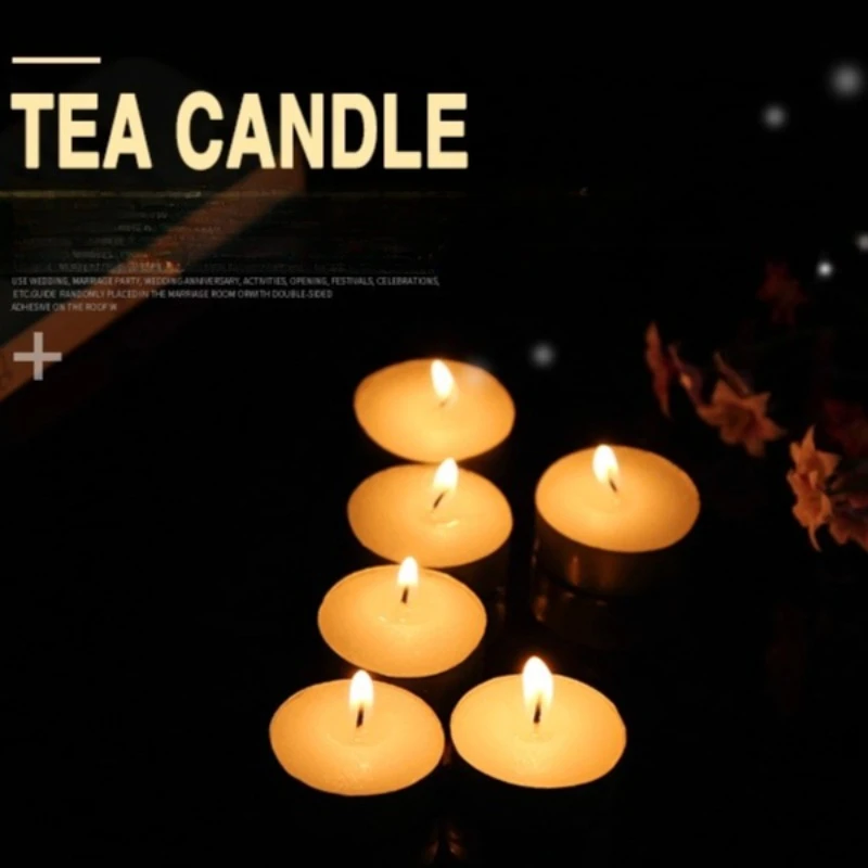 10pcs/box Smokeless Scented Wax Warmer for Tea Brewing & Heat Retention 3-Hour Reusable Aluminum Shell Candels for Camping, Gift