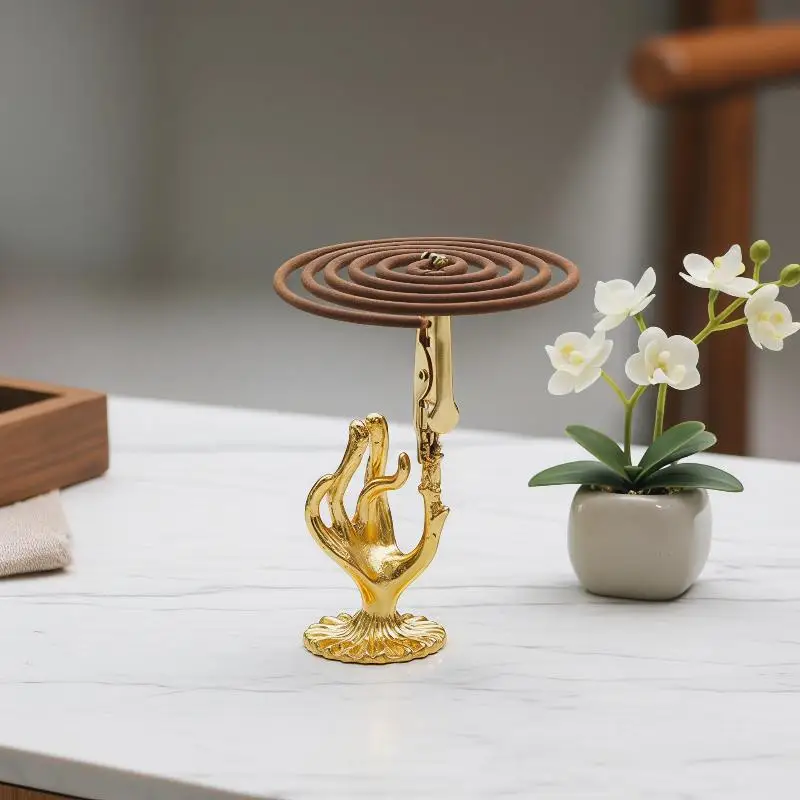 

1/4Pcs Incense Stick Holder Mini Lotus Fragrance Clip Incense Burner Cones Censer Teahouse Sandalwood Coil Base Home Decor
