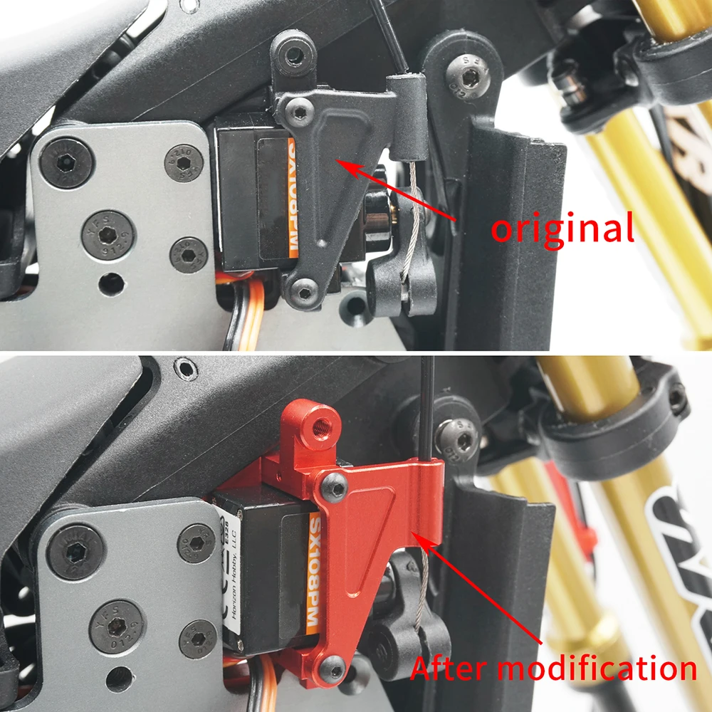 TRINOOD-soporte de brazo de engranaje de dirección de pinza de aleación de aluminio para piezas de promoción de motocicleta 1/4 RC
