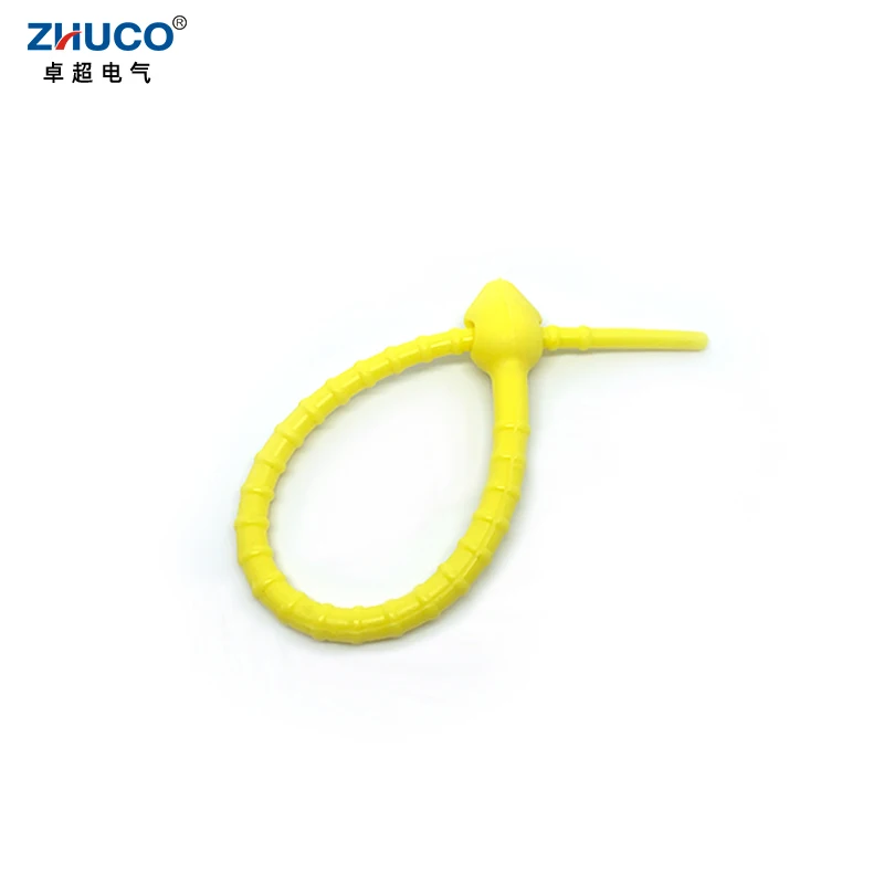 ZHUCO 5pcs 18cm Food Grade Multi-functional Reusable Silicone Wire Cable Zip Ties Household Food Bag Tied Bread Tie Food Saver