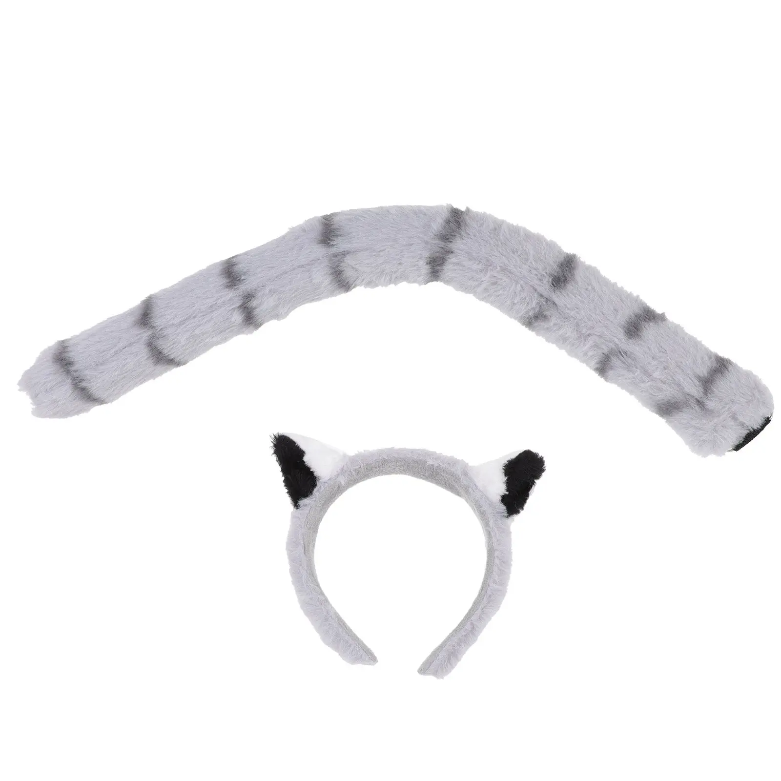 

Набор: очаровательная повязка на голову с ушками животного и хвостом, праздничный головной убор для танцев, костюмированных вечеринок, балов, фестивалей и праздников