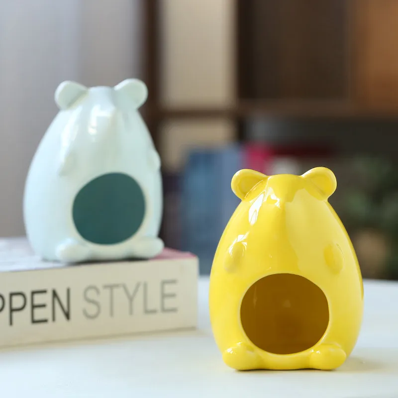 Creative kangaroo hamster ceramic nest decoration