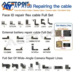 AY A108 Dot Matrix Projector Read Write Face ID Battery Camera Repair Flex Cable No Welding For iPhone X-14 Pro MAX Flex Repair