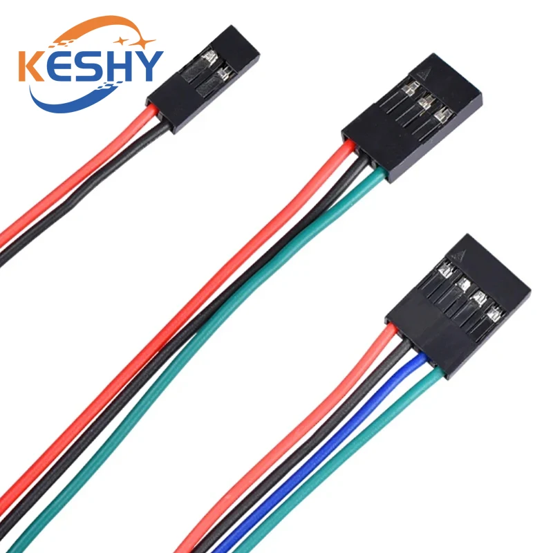 70cm Dupont Line Female To Female Head 2P-2P/3P-3P/4P-4P 2.54mm Spacing F-F DuPont Cable Jumper Wire For 3D Printer Parts