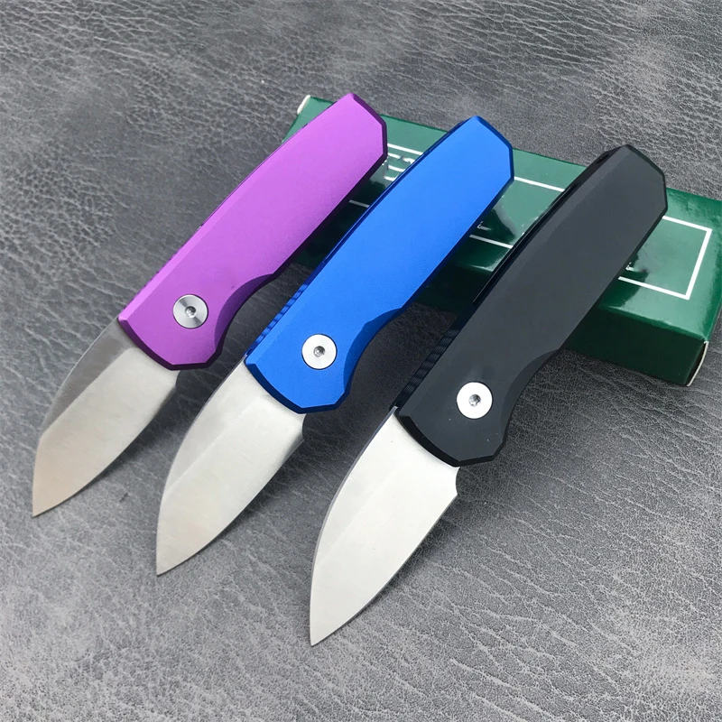 2025 Pro 5101 Mini Assisted Pocket Knife D2 Satin Wharncliffe Blade Aluminum Handles Outdoor Tacticals Knives Camping Tool