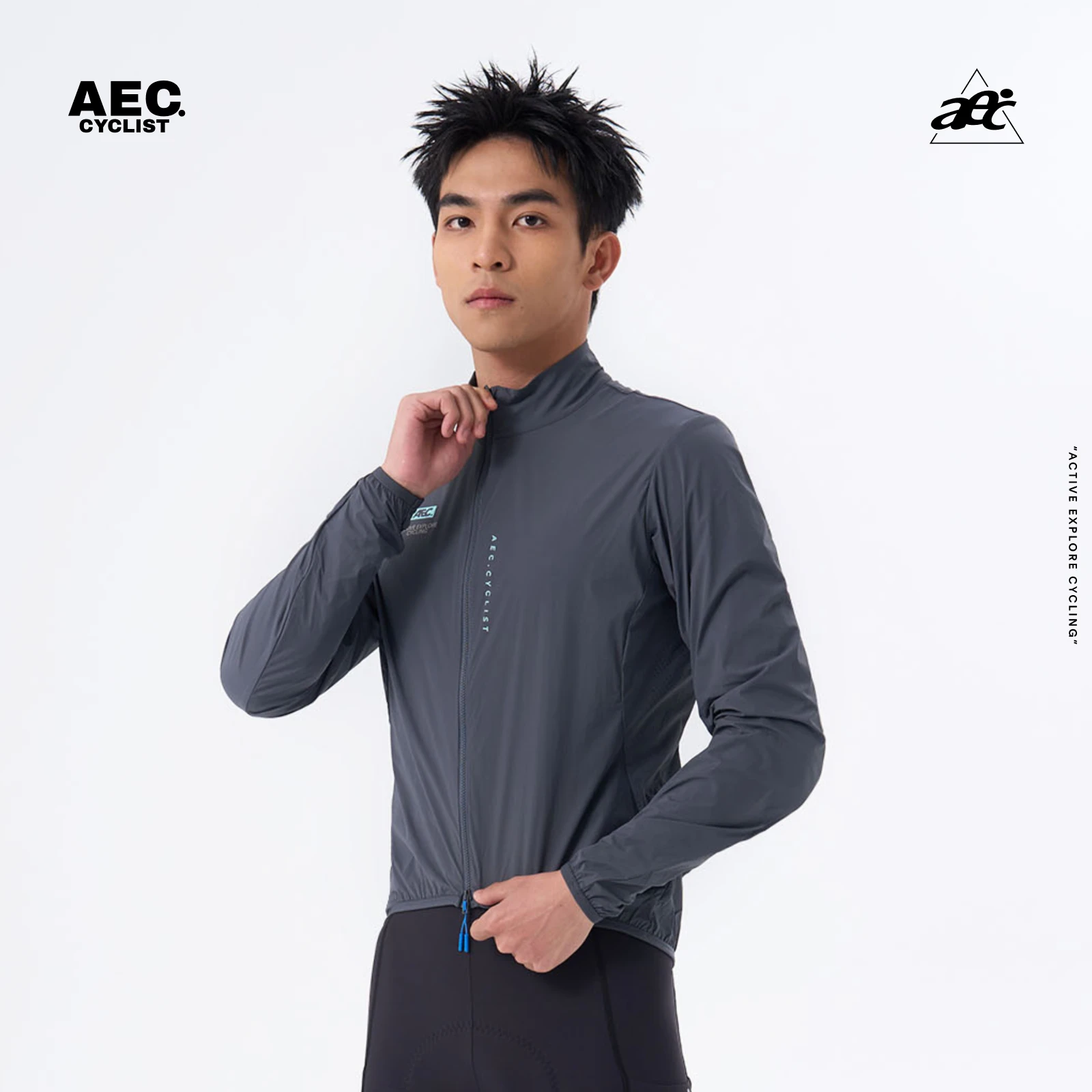 

AEC Men's Cycling Jacket 2026 Spring Windproof Road Bike Jersey Design YKK Zipper MTB Clothing Quick Dry WIND CHASER SERIES