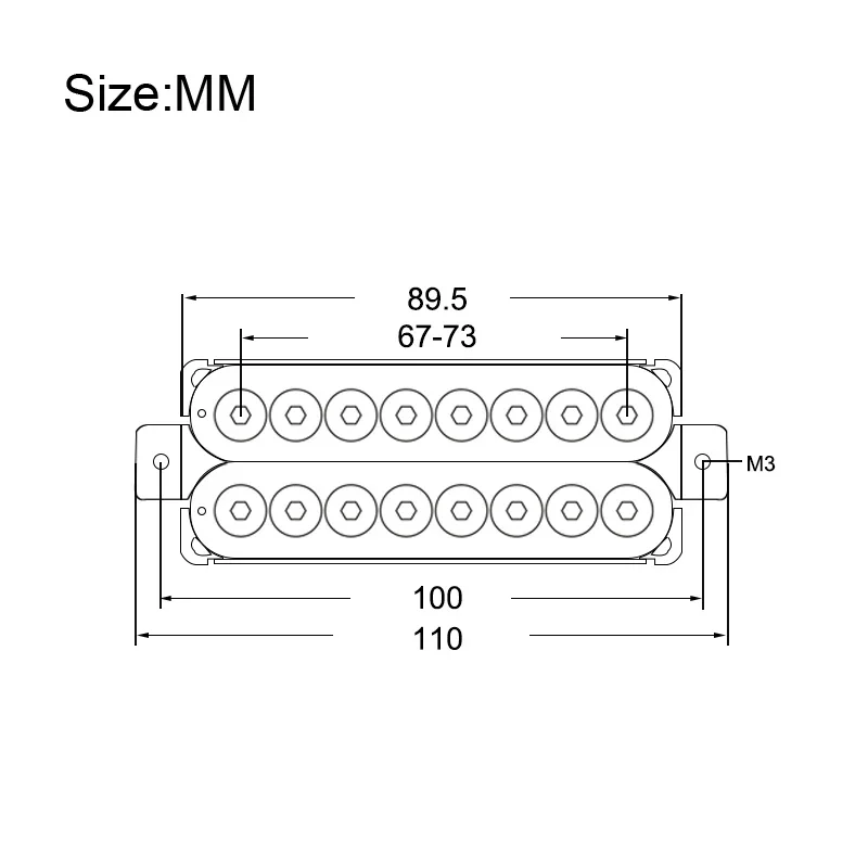 Adjustable Pole Piece 8-String Electric Guitar Humbucker Pickup Coil Splitting Four Conduct with Shield Cable Guitar Parts