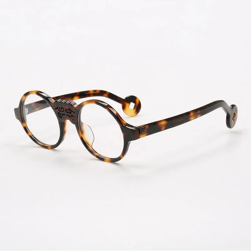 Vintage Round 47mm Reading Glasses Acetate Tortoise Black Full Rim Men Women Brand New +75 +100 +125 +150 +175 +200 +225 +250 +5