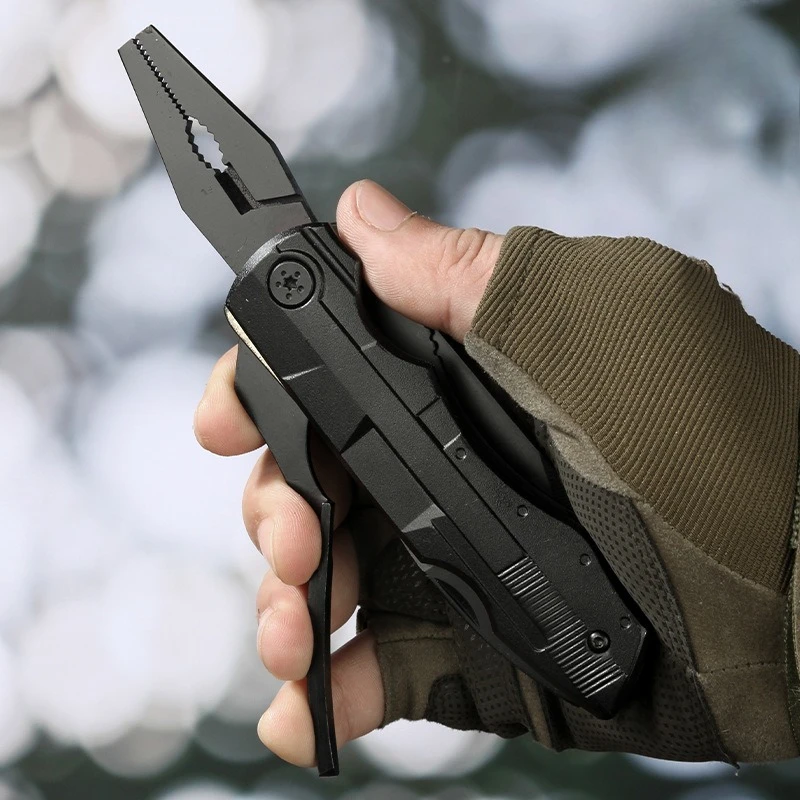 Multi-Functional Pliers: Portable Multi-Use Folding Pliers Combination Set with Swiss Army Knife, Outdoor Tool Pliers Kit
