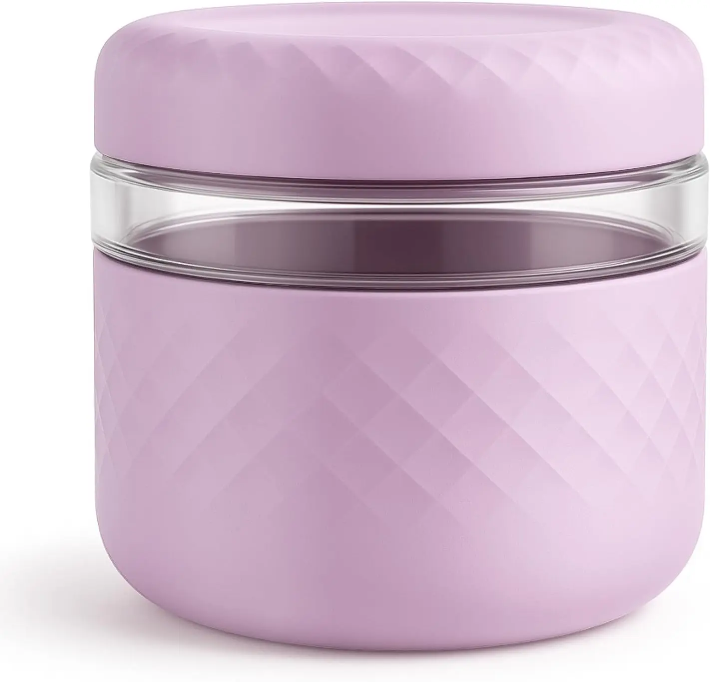 

24 oz Glass Lunch Bowl with Leakproof Lid for Meal Prep, Microwave & Dishwasher Safe Food Storage Jar for Soup, Salad, Overnight
