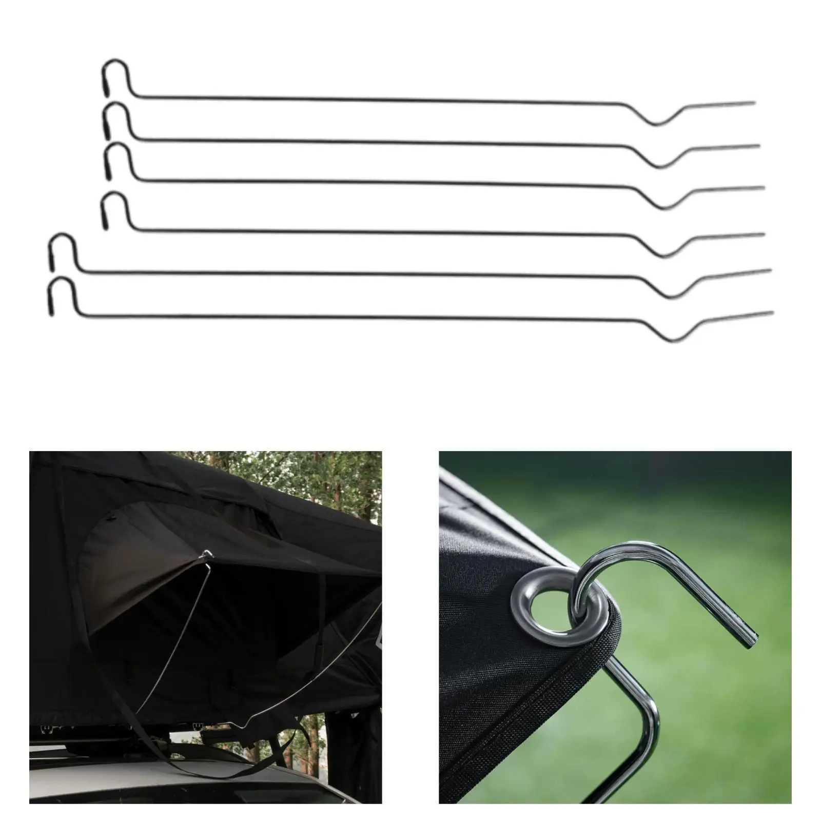 Roof Tent Accessory Awning Rods Canvas Tent Repair Kit Outdoor Folding Retractable Awning Pole for Rooftop Tent
