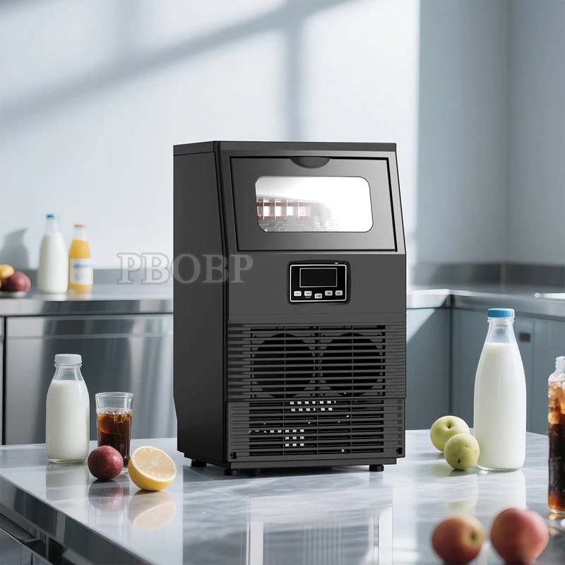 PBOBP Commercial Cube Ice Maker Machine, Freestanding Cabinet Ice Maker for Bar Home Office Restaurant