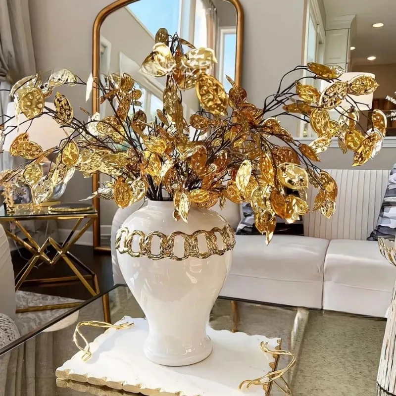 

Современная платиновая ваза для домашнего декора, скандинавские украшения для гостиной, стильная декоративная банка для обеденного стола, скандинавская декоративная ваза