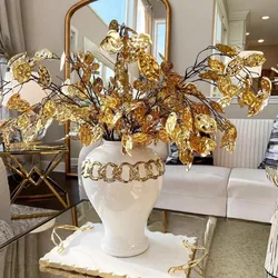 Modern Platinum Home Decor Vase Nordic Living Room Ornaments Stylish Dining Table Decorative Jar Scandinavian Vase Decorative